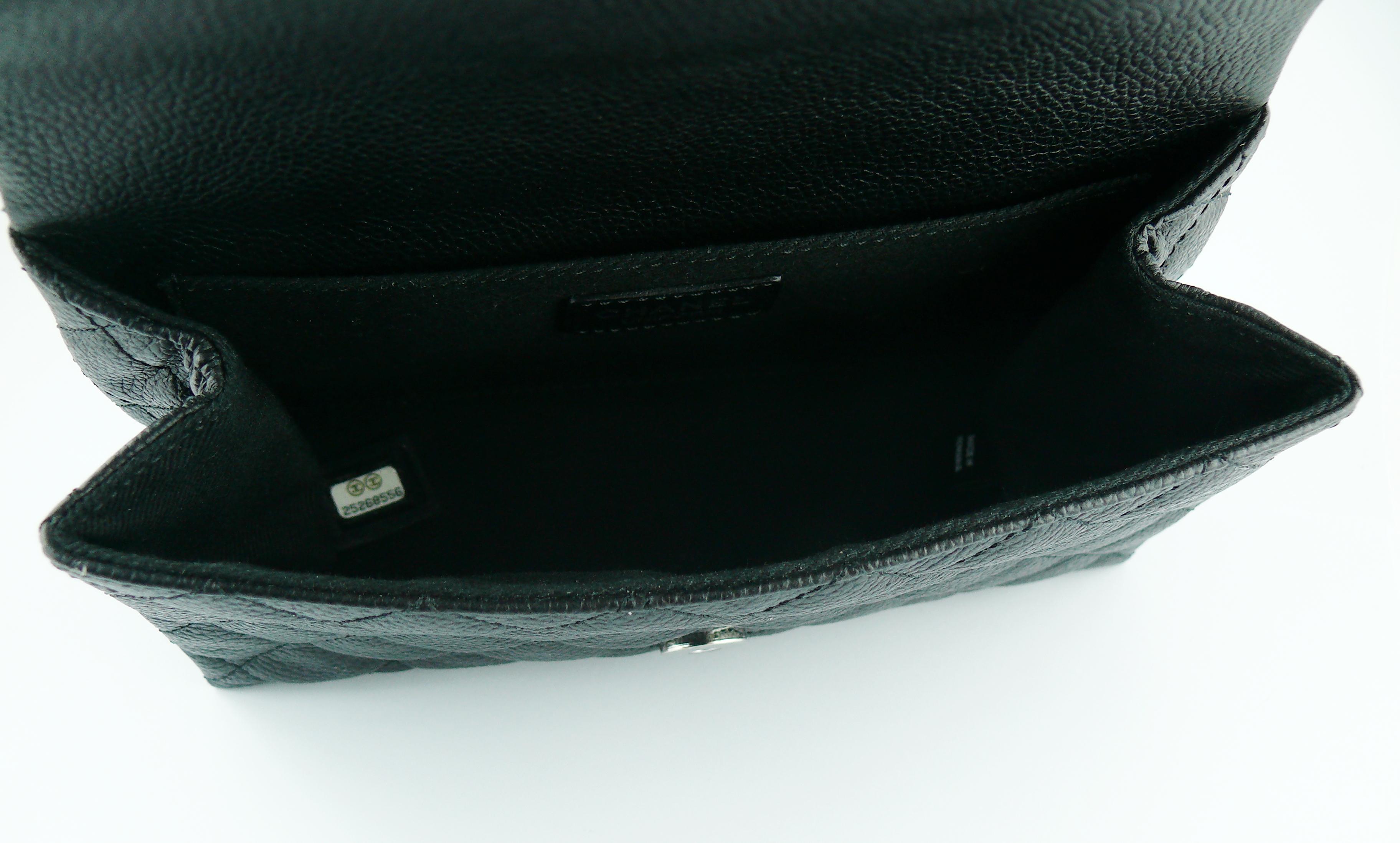 Chanel Uniform Black Quilted Grained Leather Waist-Belt Bag 4