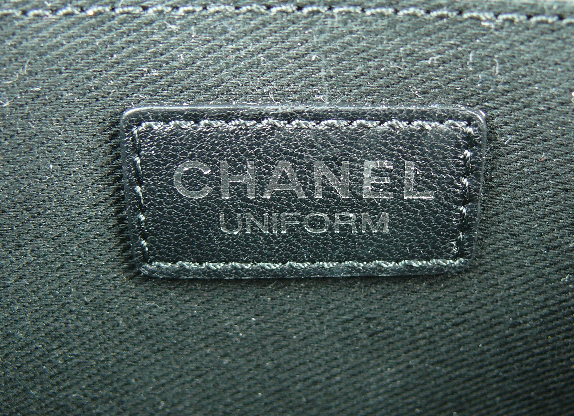 Chanel Uniform Black Quilted Grained Leather Waist-Belt Bag 5