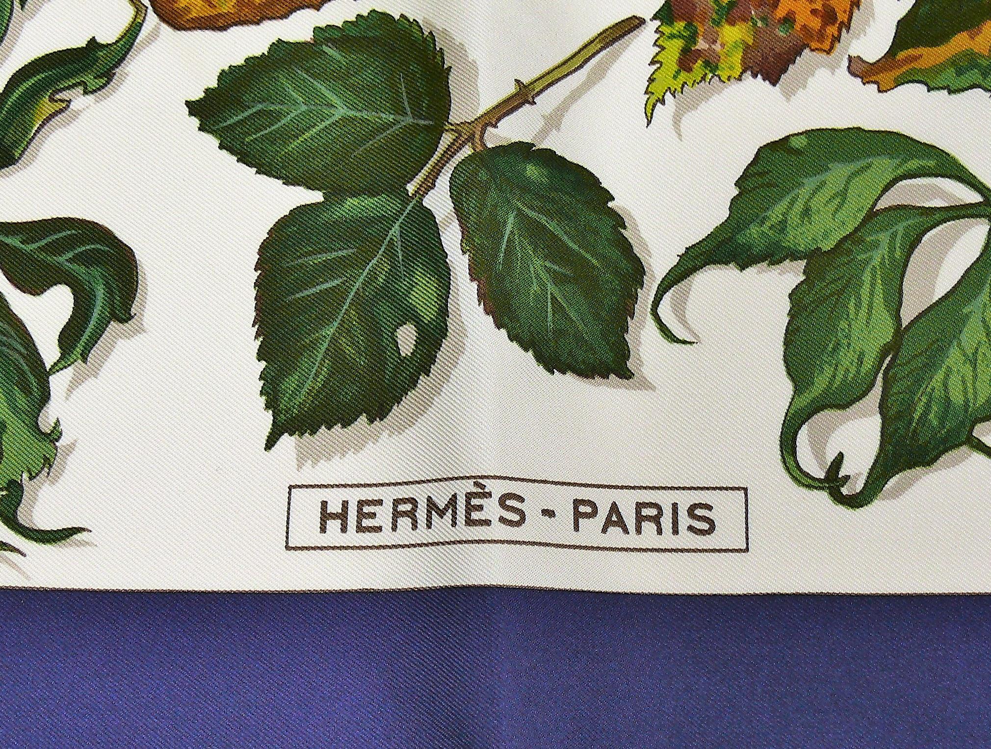 Hermes Vintage Silk Carre Scarf Tourbillons by Christiane Vauzelles 2