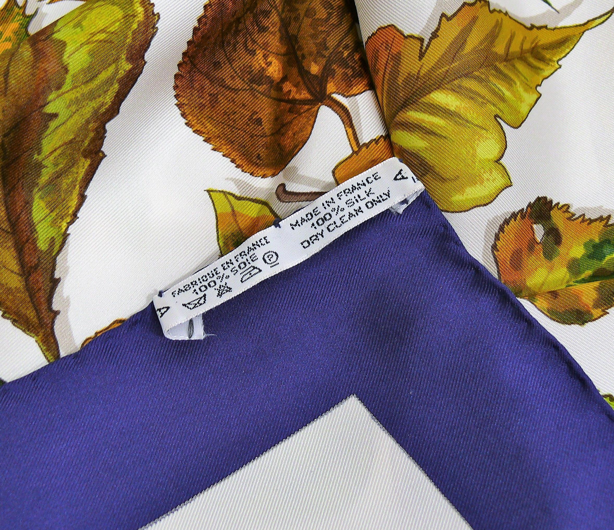 Hermes Vintage Silk Carre Scarf Tourbillons by Christiane Vauzelles 4