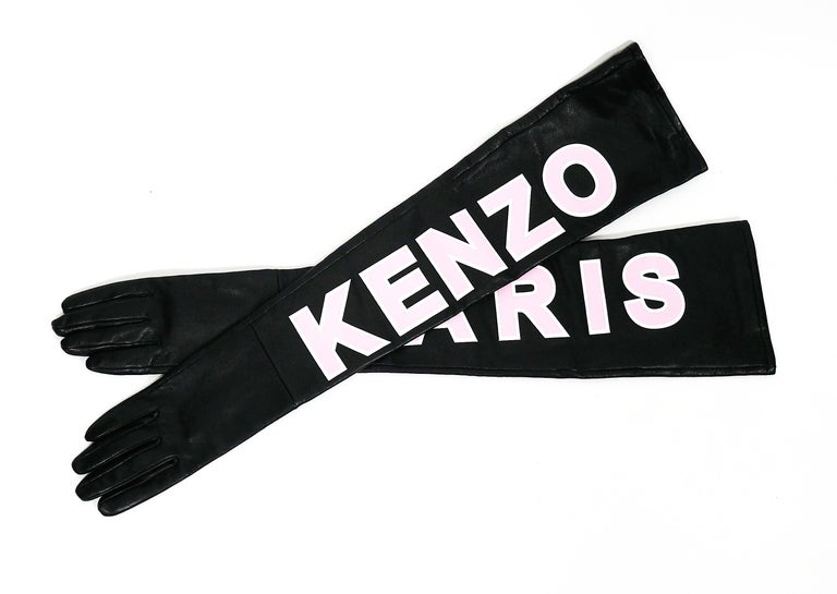 Kenzo x H&M Black Leather Gloves Size S For Sale at 1stDibs | kenzo gloves,  h&m opera paris