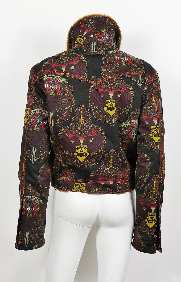 Jean Paul Gaultier Vintage Crowned Skull and Eagle Print Jacket at ...