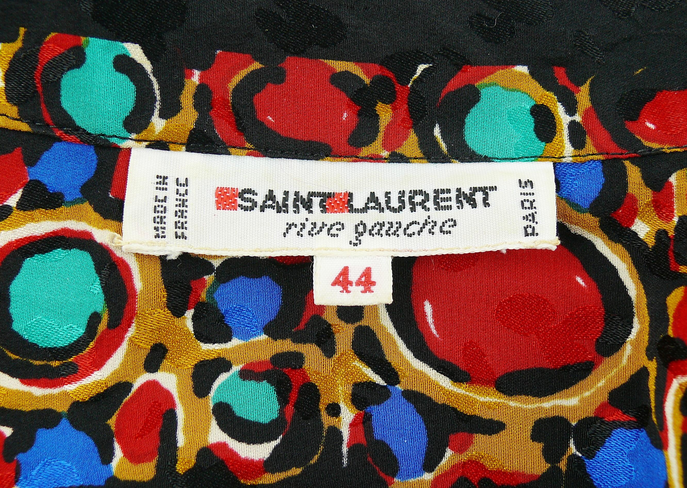 Yves Saint Laurent YSL Camicetta vintage con stampa gioiello in vendita 3