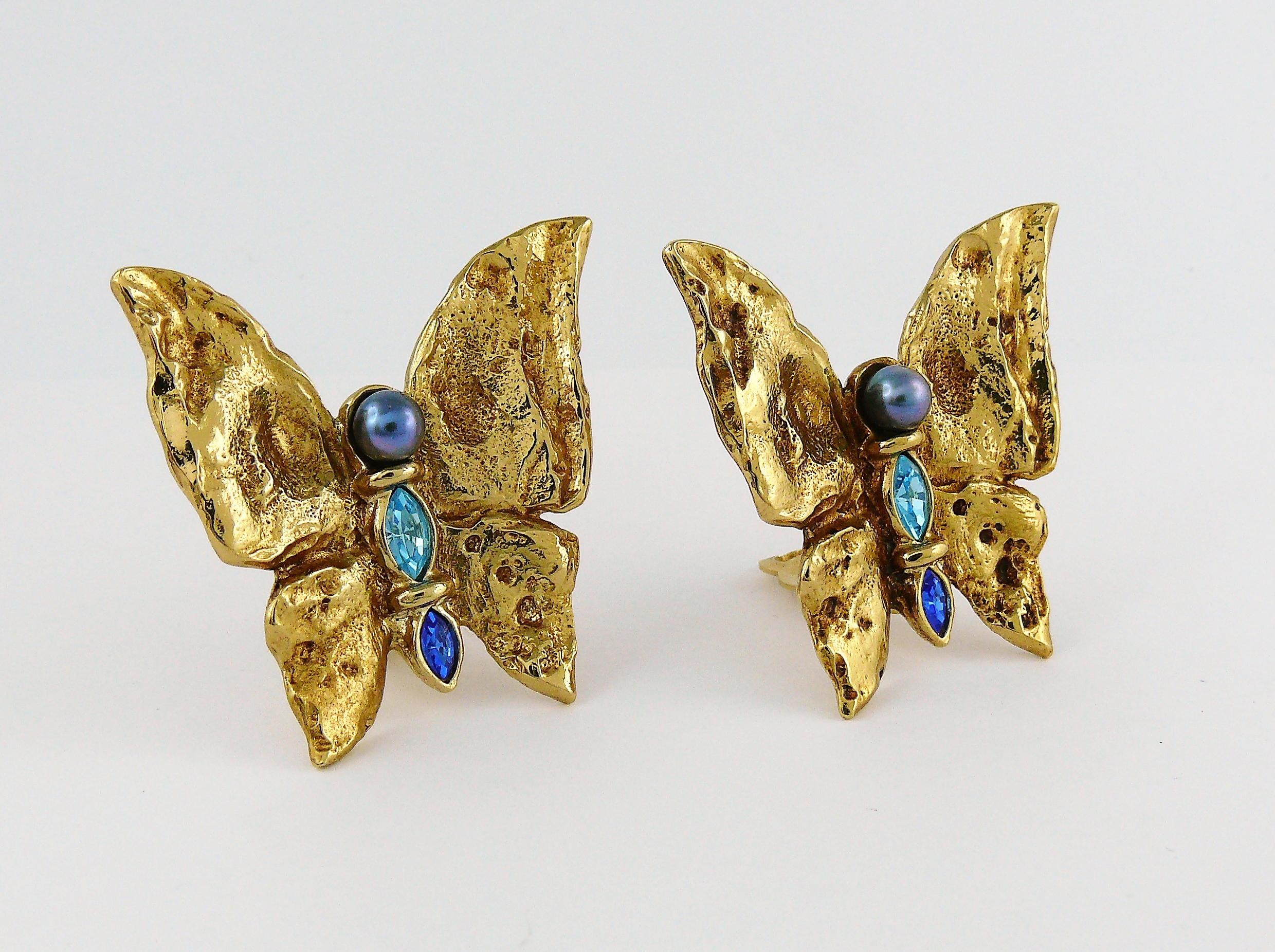 butterfly clip earrings