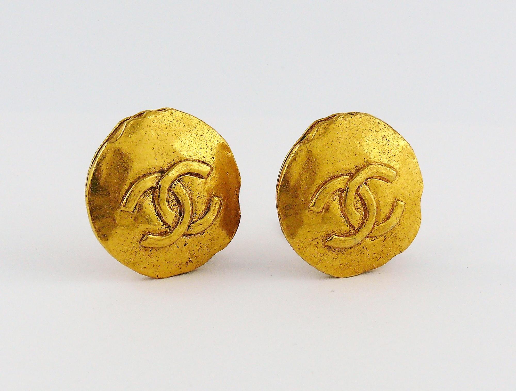 chanel coin earrings