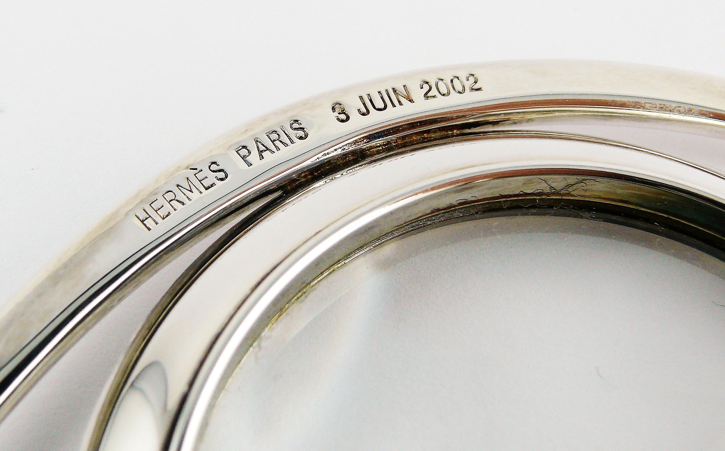 Hermes Cleopatra Eye Silver Toned Desk Magnifying Glass Paperweight 3