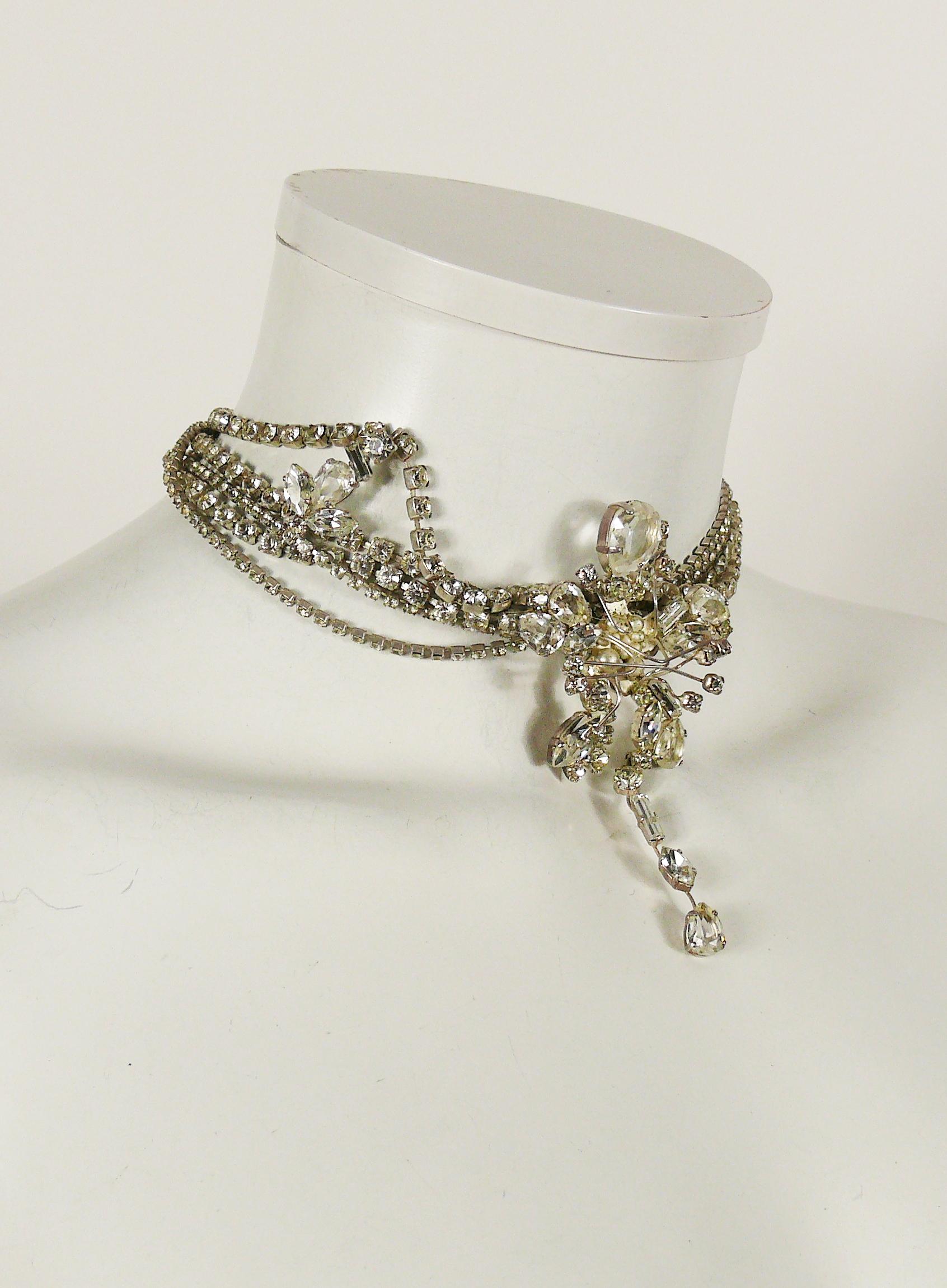 Christian Lacroix Vintage Diamante Necklace In Good Condition In Nice, FR