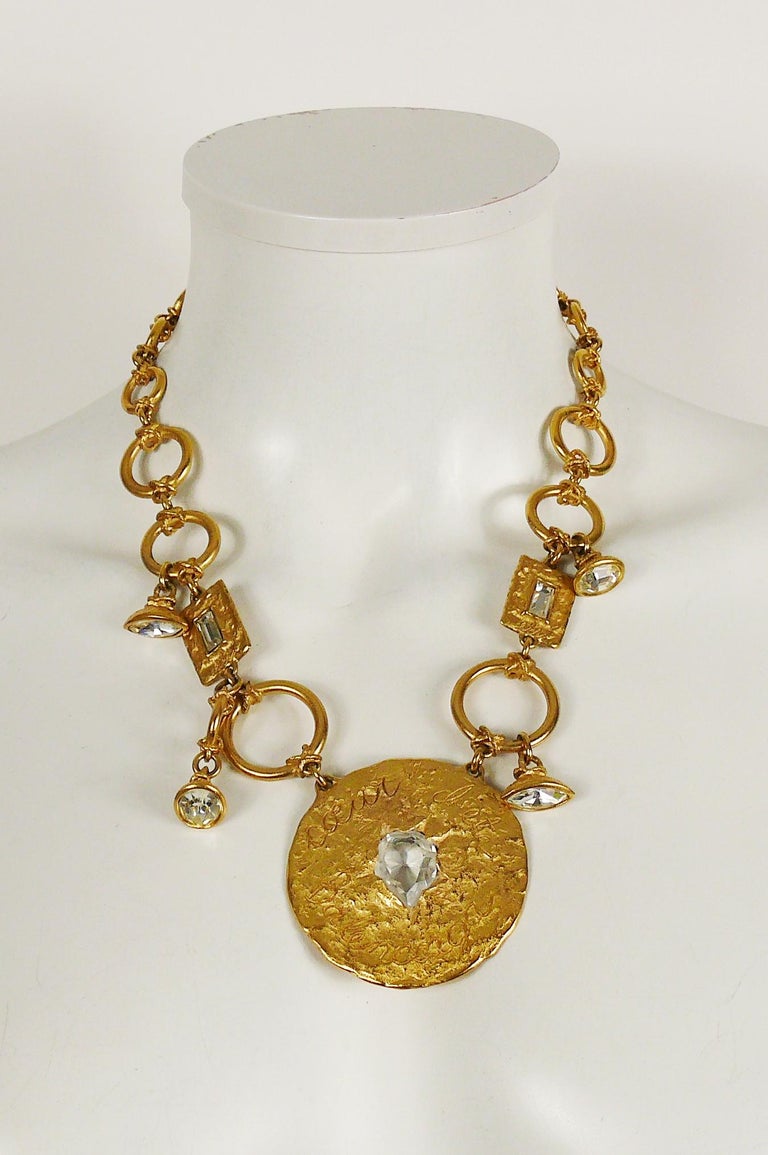 Balenciaga Vintage Gold Toned Cœur d'Été Necklace For Sale at 1stDibs