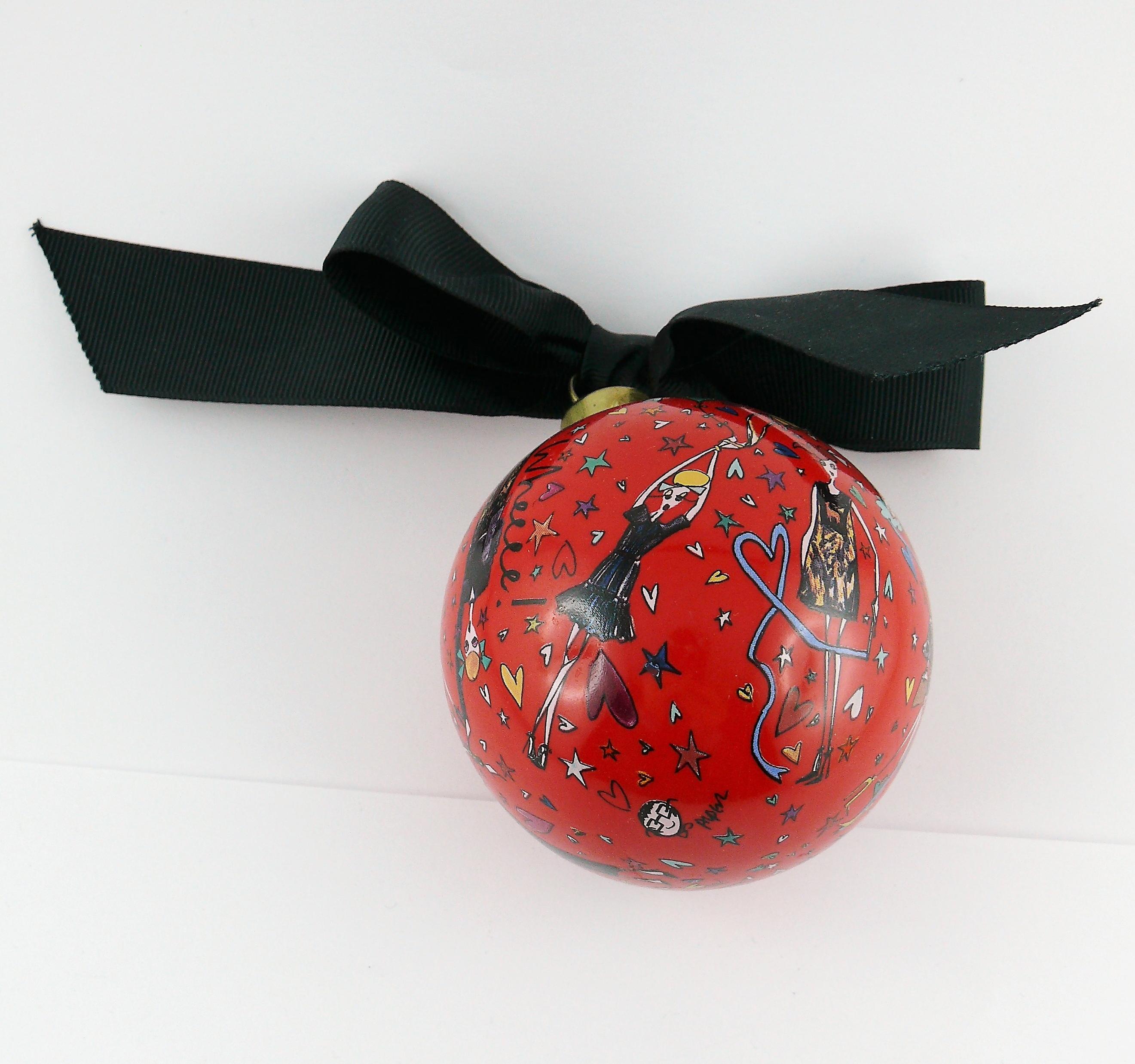 Lanvin Printed Christmas Baubles Set In Excellent Condition In Nice, FR