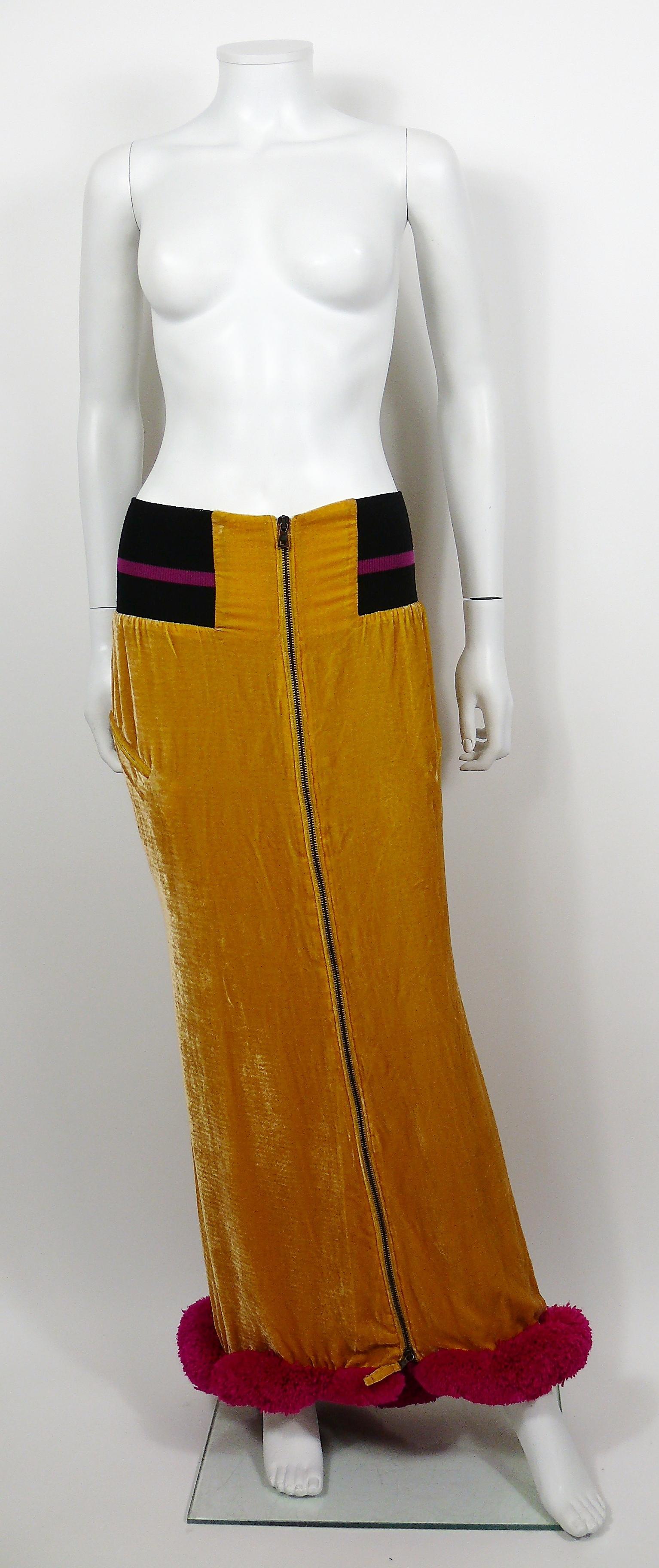 Brown Jean Paul Gaultier Extravagant Maxi Skirt US Size 8