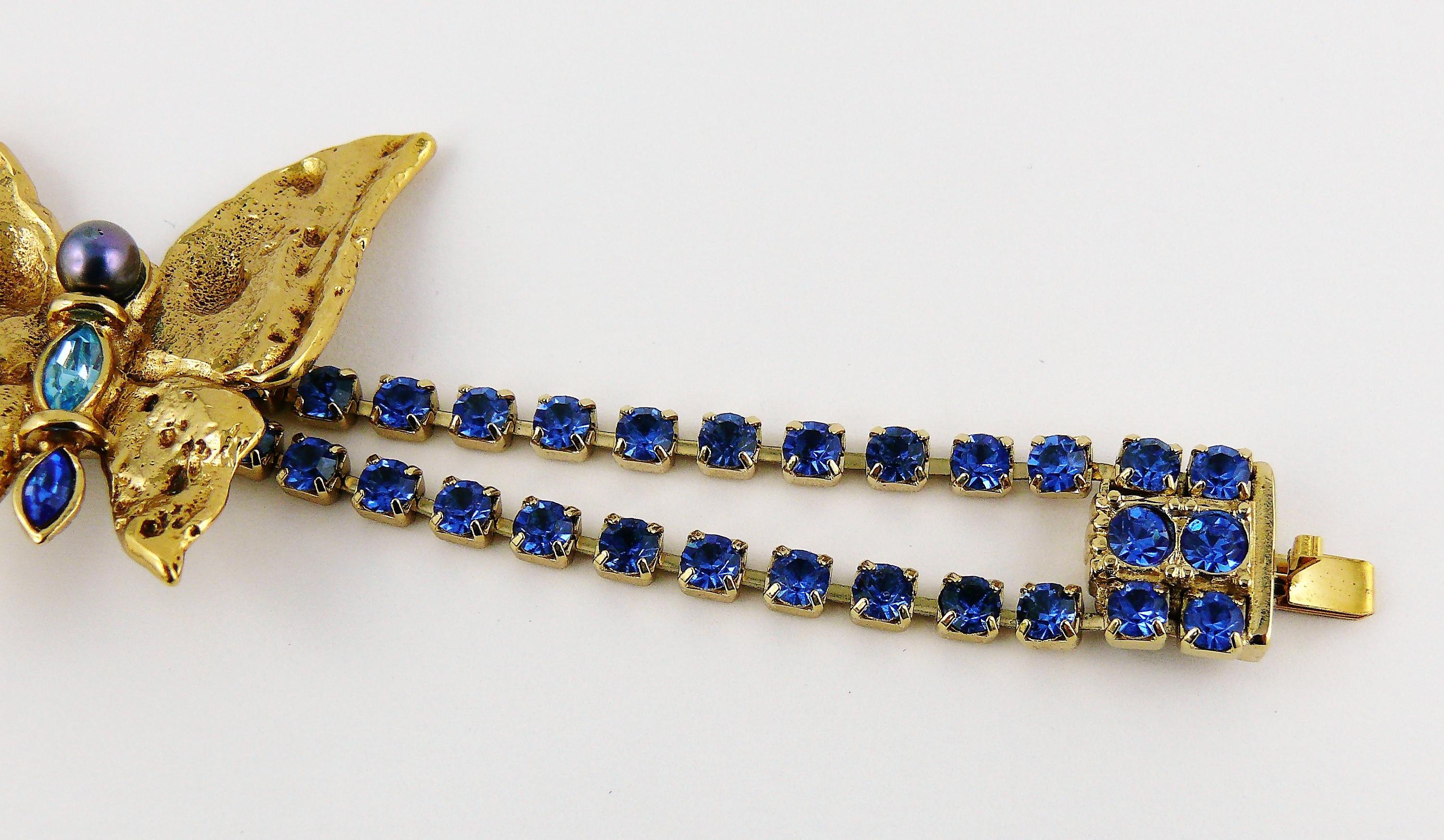 Women's Yves Saint Laurent YSL Vintage Jewelled Butterfly Bracelet