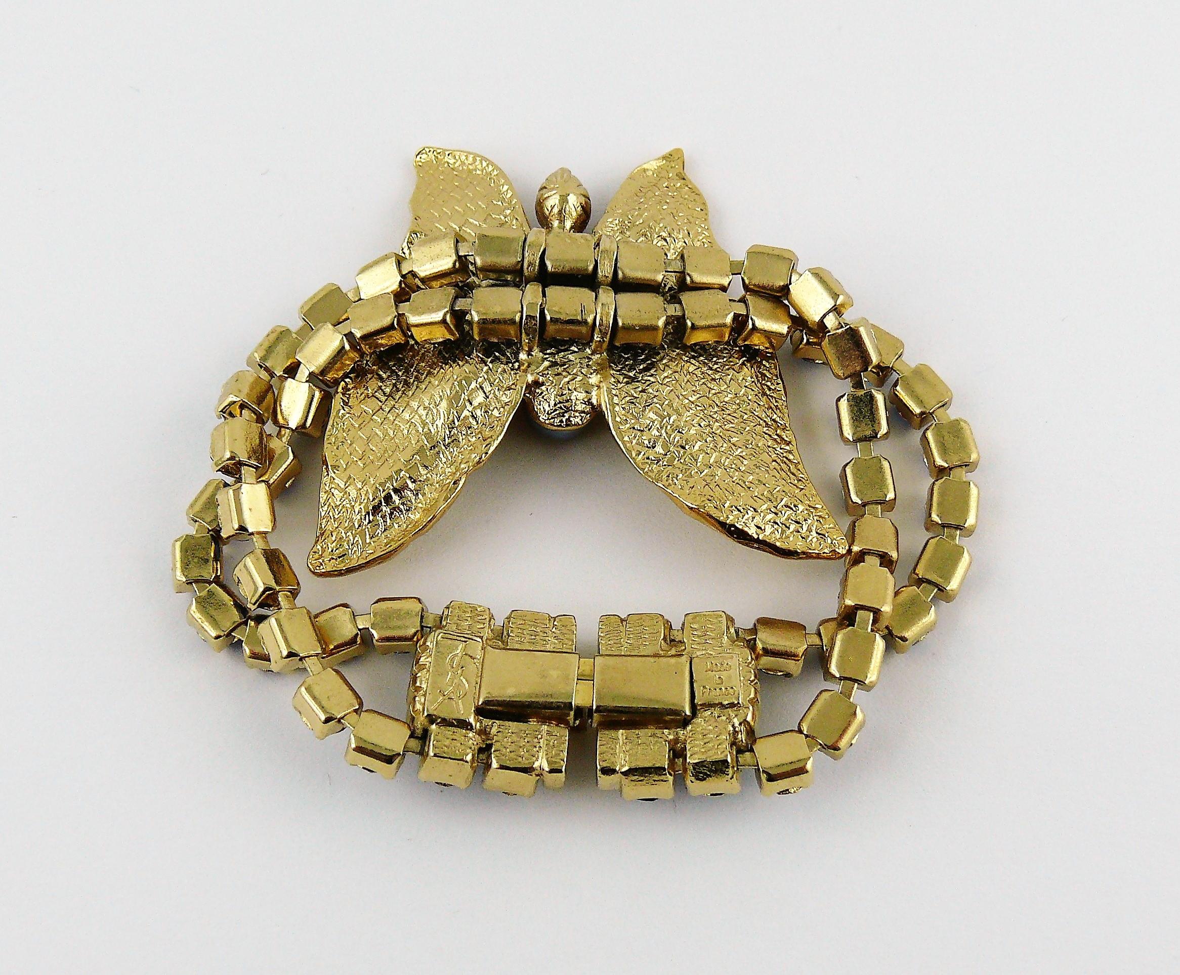 Yves Saint Laurent YSL Vintage Jewelled Butterfly Bracelet 1