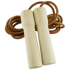 Hermes Limited Edition "A Sporting Life" Wood and Leather Jumping Rope