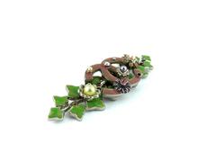 Chanel Enamel Floral Double C Brooch Spring 2005
