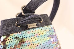Chanel Vintage Denim Sequin Mini Bucket Bag