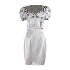 Gianni Versace Couture Ivory Cocktail Suit 3