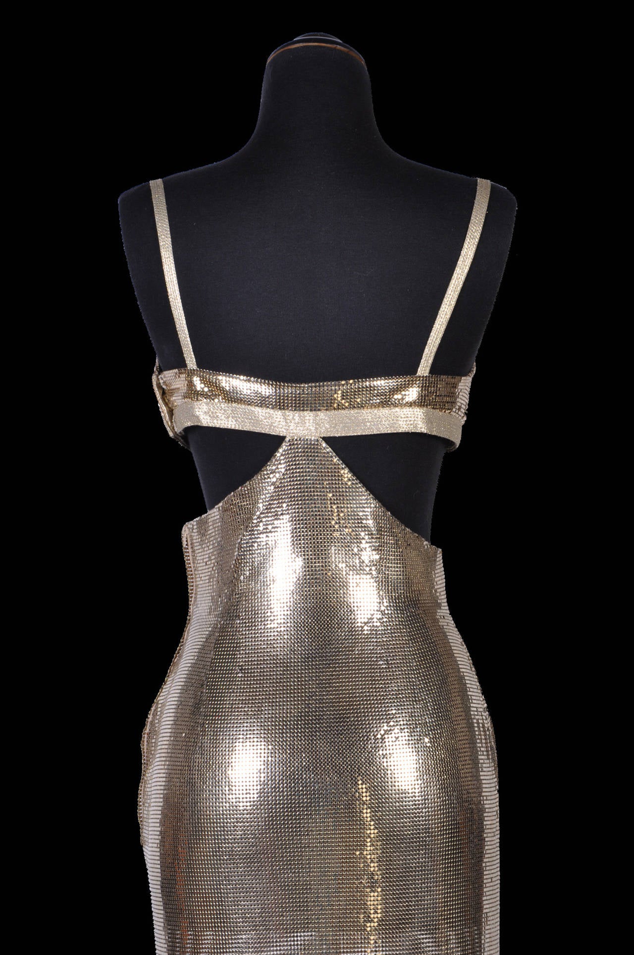 Gianni Versace A/W 1994 Long Gold Metal Mesh Dress at 1stDibs versace