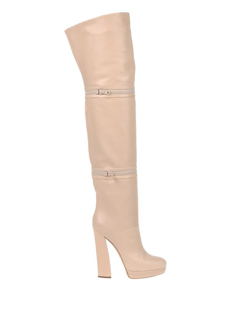 New CASADEI OVER THE KNEE NUDE LEATHER PLATFORM 3 IN 1 BOOTS 41 - 11 at  1stDibs | casadei suede over the knee boots triple platform