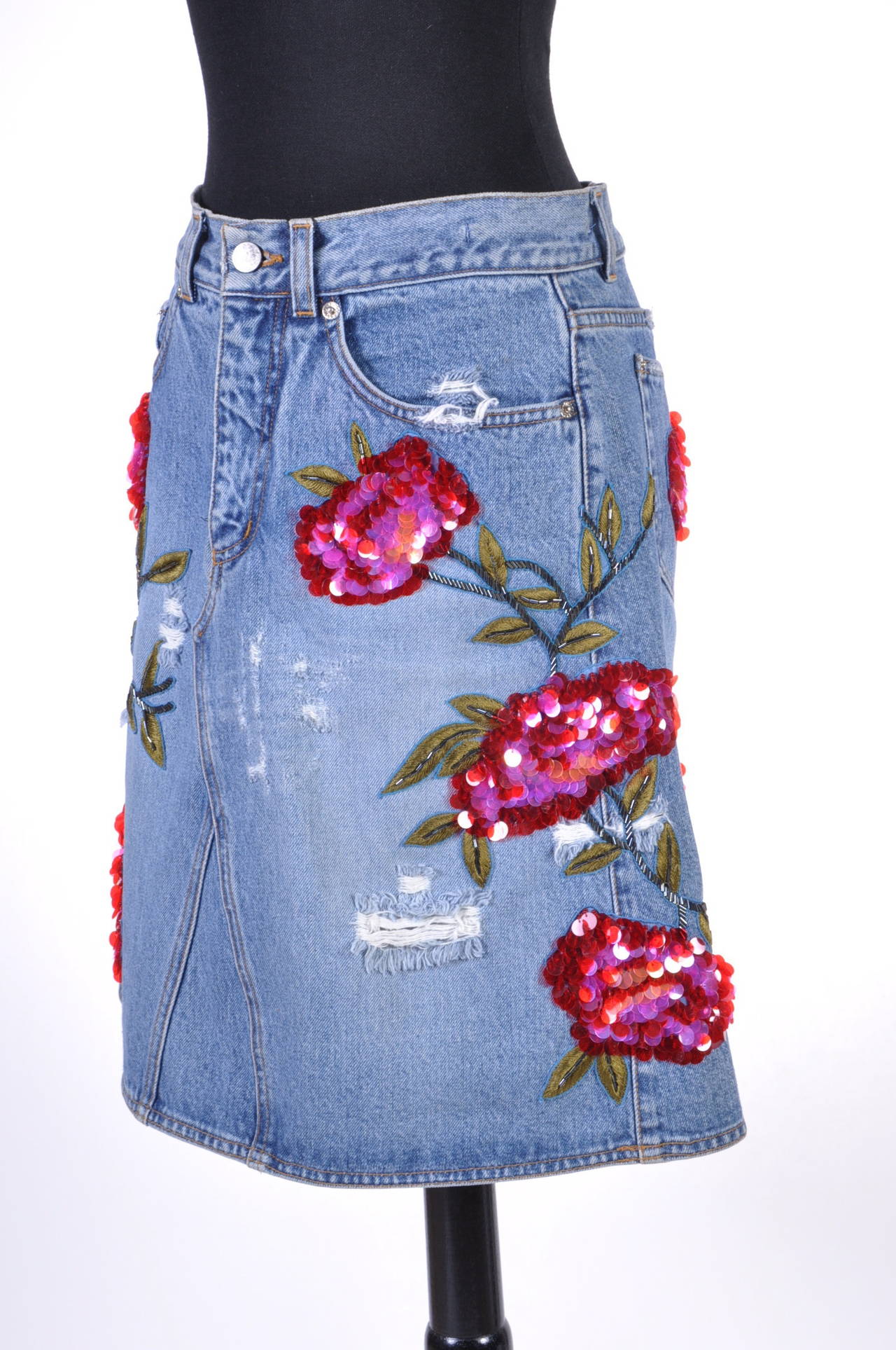 gucci denim skirts