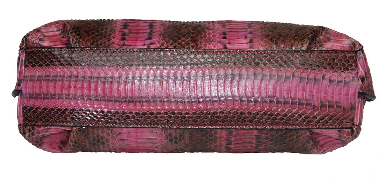 New ETRO CORNELIA WATERSNAKE LEATHER CLUTCH SHOULDER BAG 2