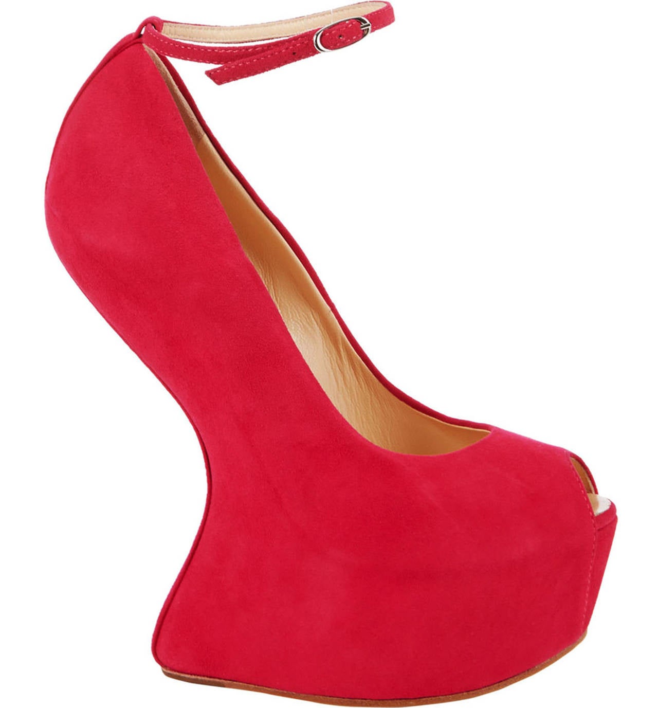 FABULOUSLY FEMININE SCULPTED WEDGES IN BOUGANVILLE FUCHSIA SUEDE WITH A SLIM ANKLE STRAP.
 

ITALIAN SIZES 39 and 39.5

FUCHSIA SUEDE (GOAT)

DESIGNER COLOR – BOUGANVILLE FUCHSIA

CONTOURED WEDGE HEEL APPROX. - 6.5” with 1.75”