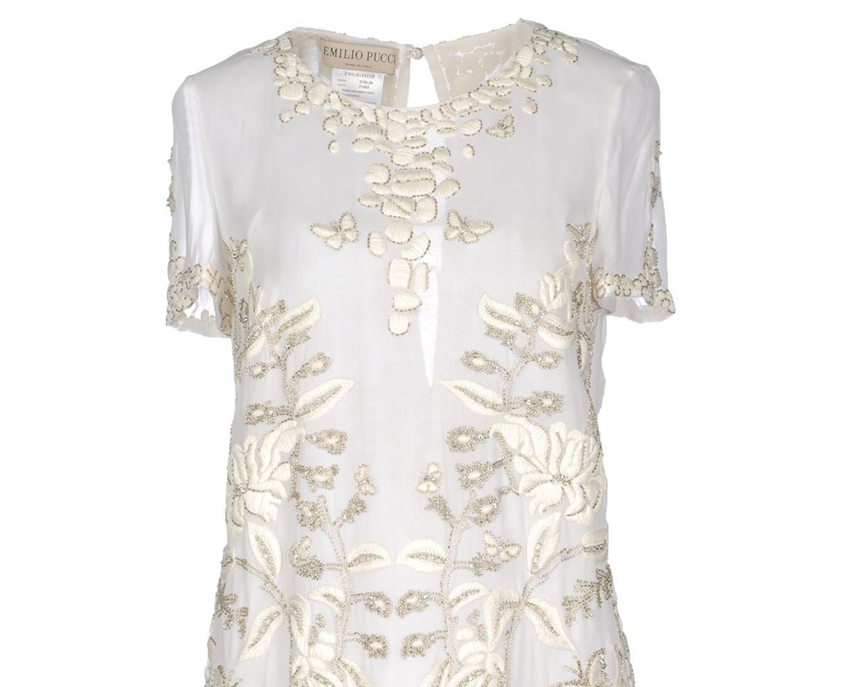 Emilio Pucci Embellished Silk Dress

Embroidery, Beads

100% Silk

Fully lined

IT Size 40

Brand New

Exquisite!
