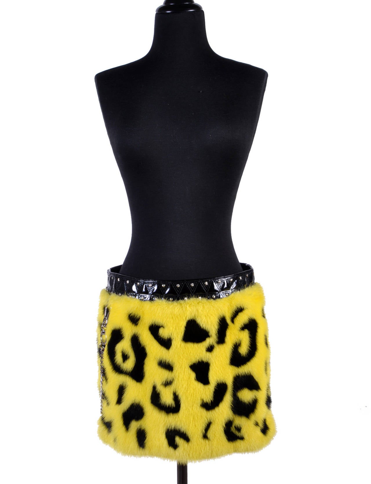 versace yellow skirt