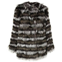 New Etro Silver Fox Fur Coat