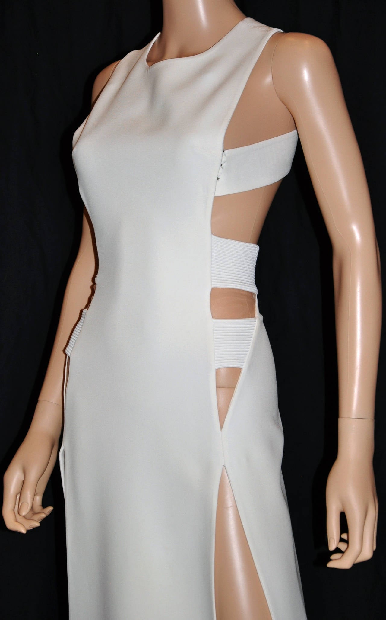 Hottest VERSACE CUT OUT WHITE LONG DRESS 38 1