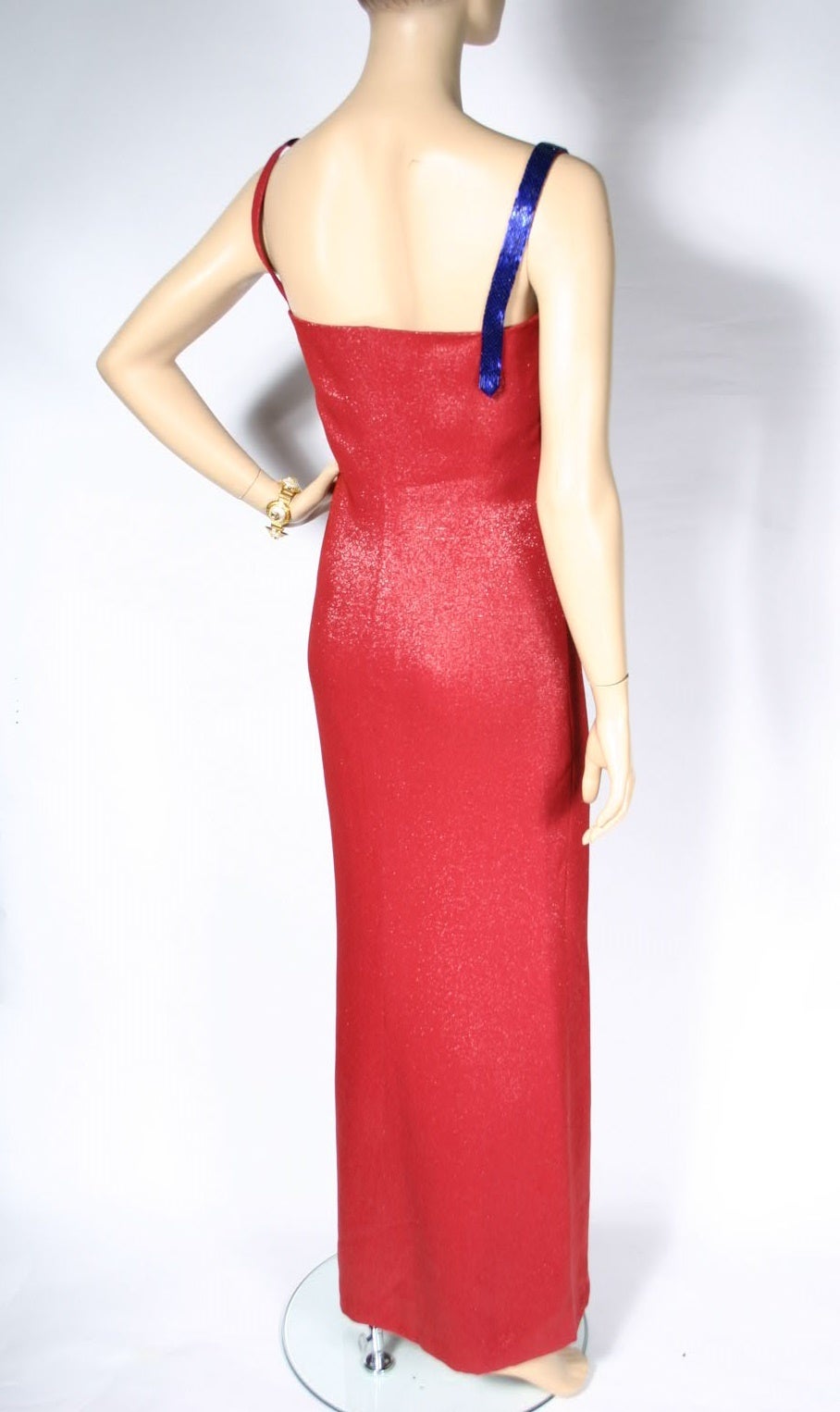 Collectible A/W 1997 GIANNI VERSACE COUTURE EMBELLISHED RED GOWN Sz 42 For Sale 2