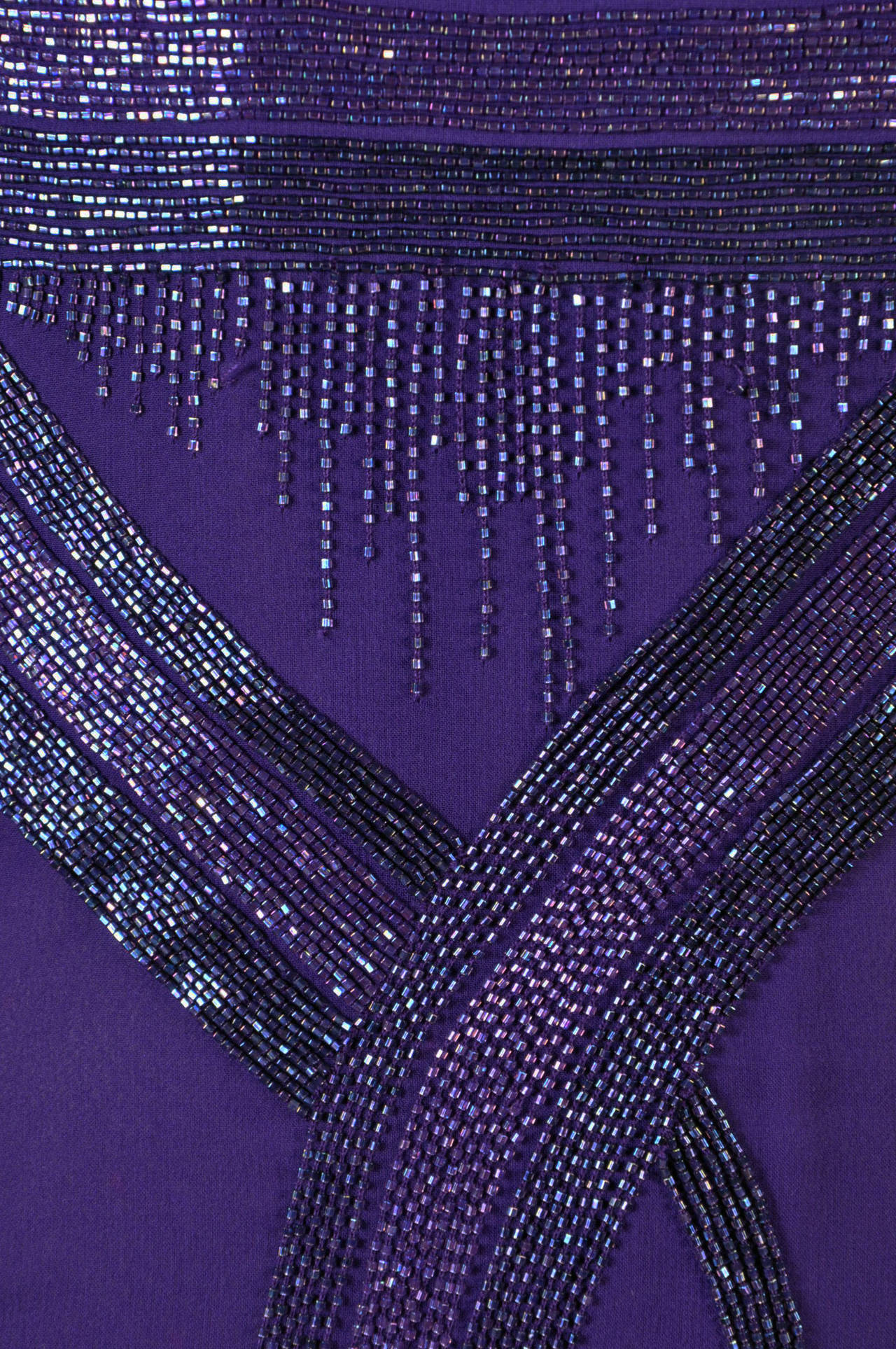 New Versace Embellished Purple Silk Mermaid Gown 4