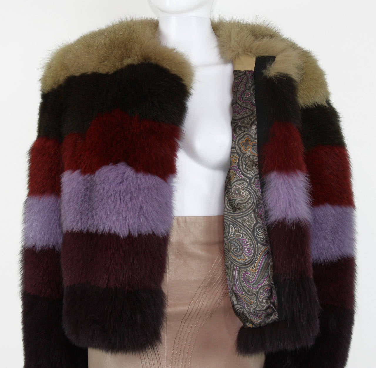 Women's New & Rare ETRO FOX FUR Winter JACKET