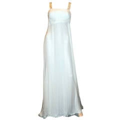 New Versace Crystal Embellished White Silk Gown 6