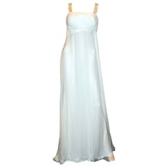 Gianni versace white pleated silk dress sale
