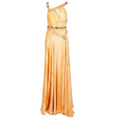 Used New VERSACE EMBELLISHED SILK GOWN 40 - 4