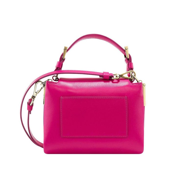Versace Palazzo Small Pink Leather Top Handle Shoulder Bag at 1stDibs
