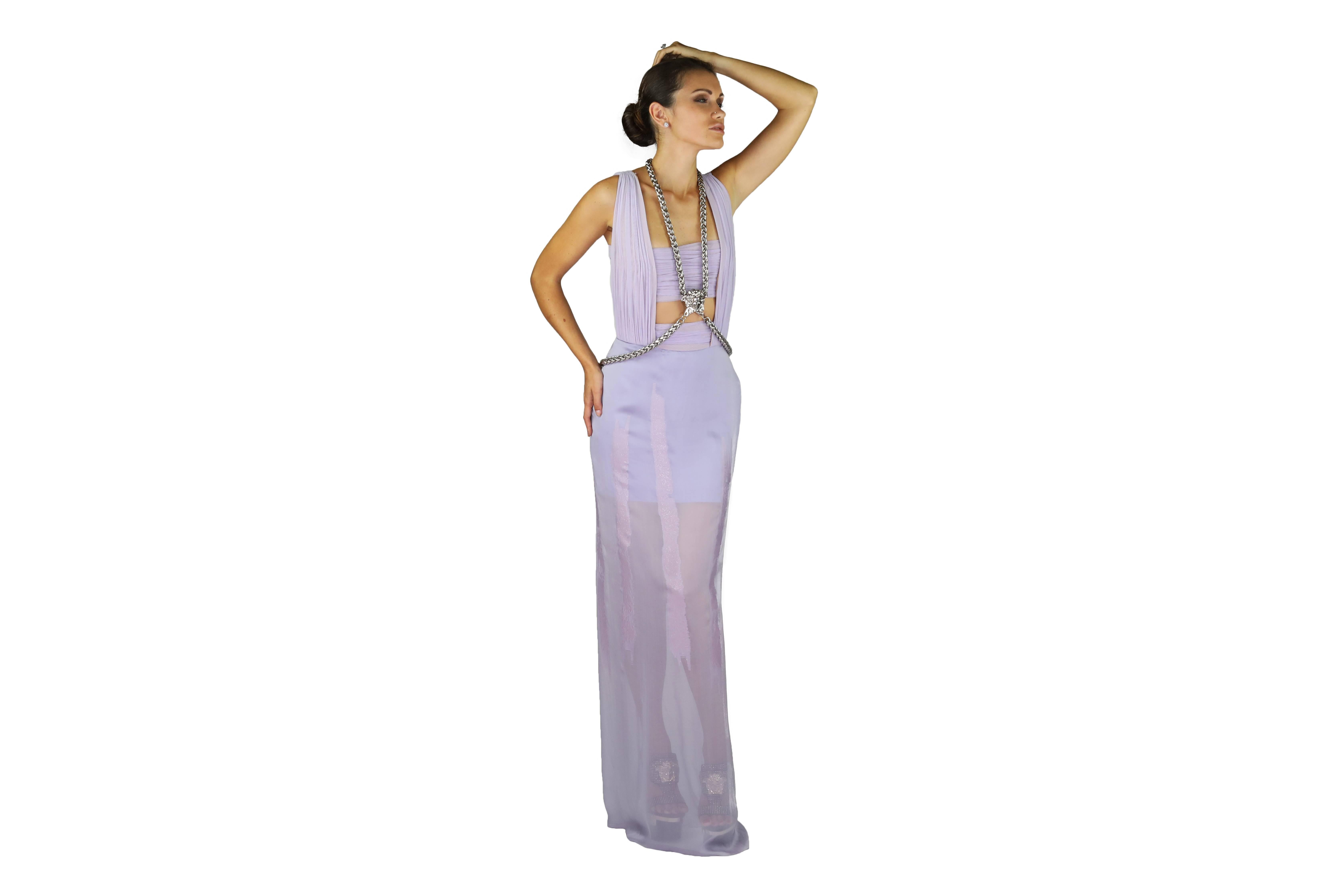 versace lilac dress