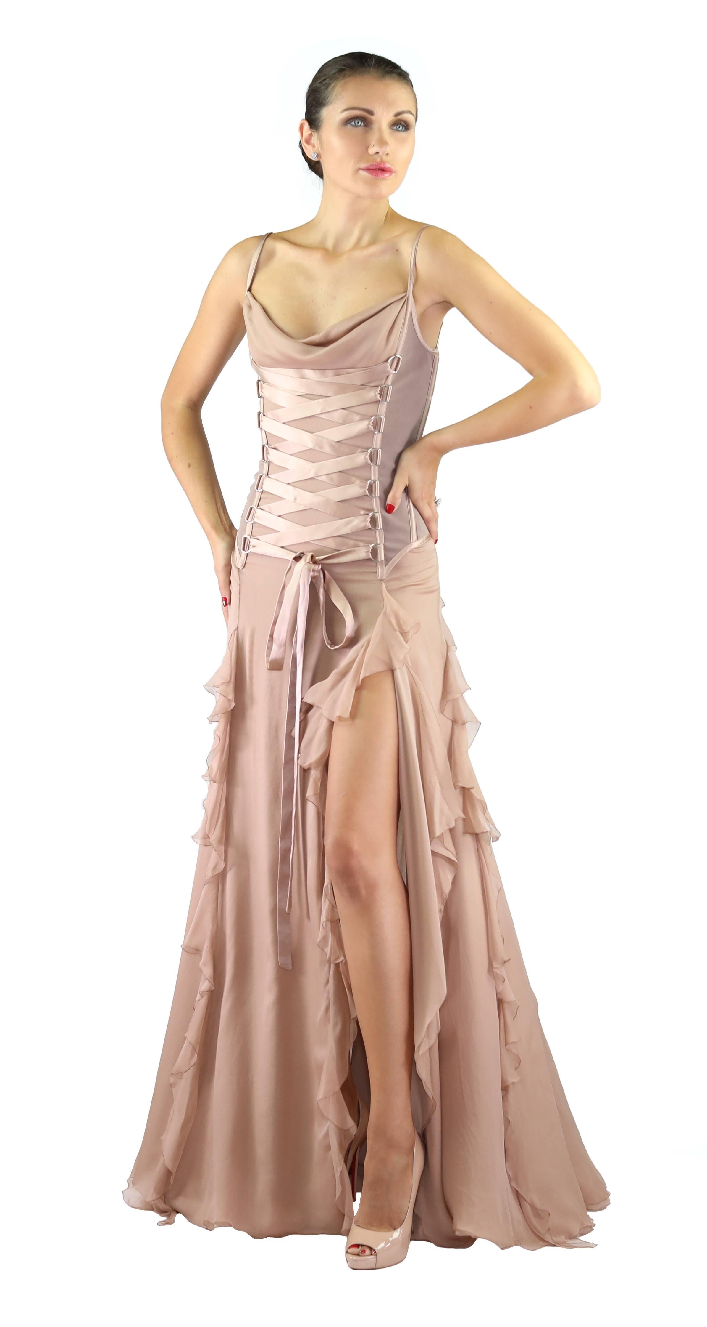 versace 2003 corset dress