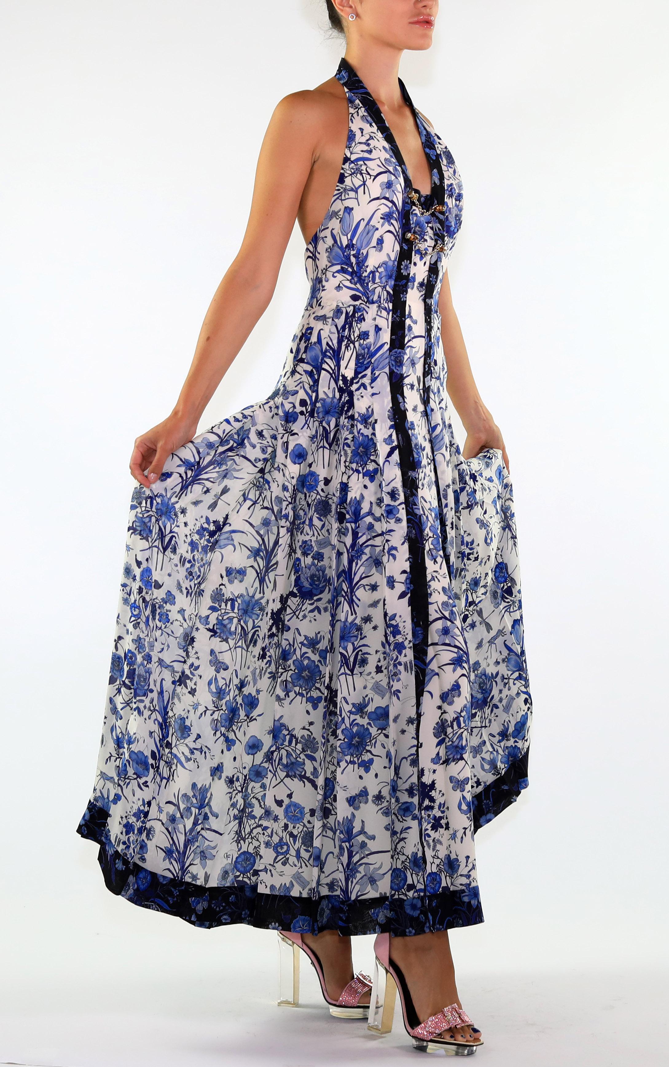 blue gucci dress