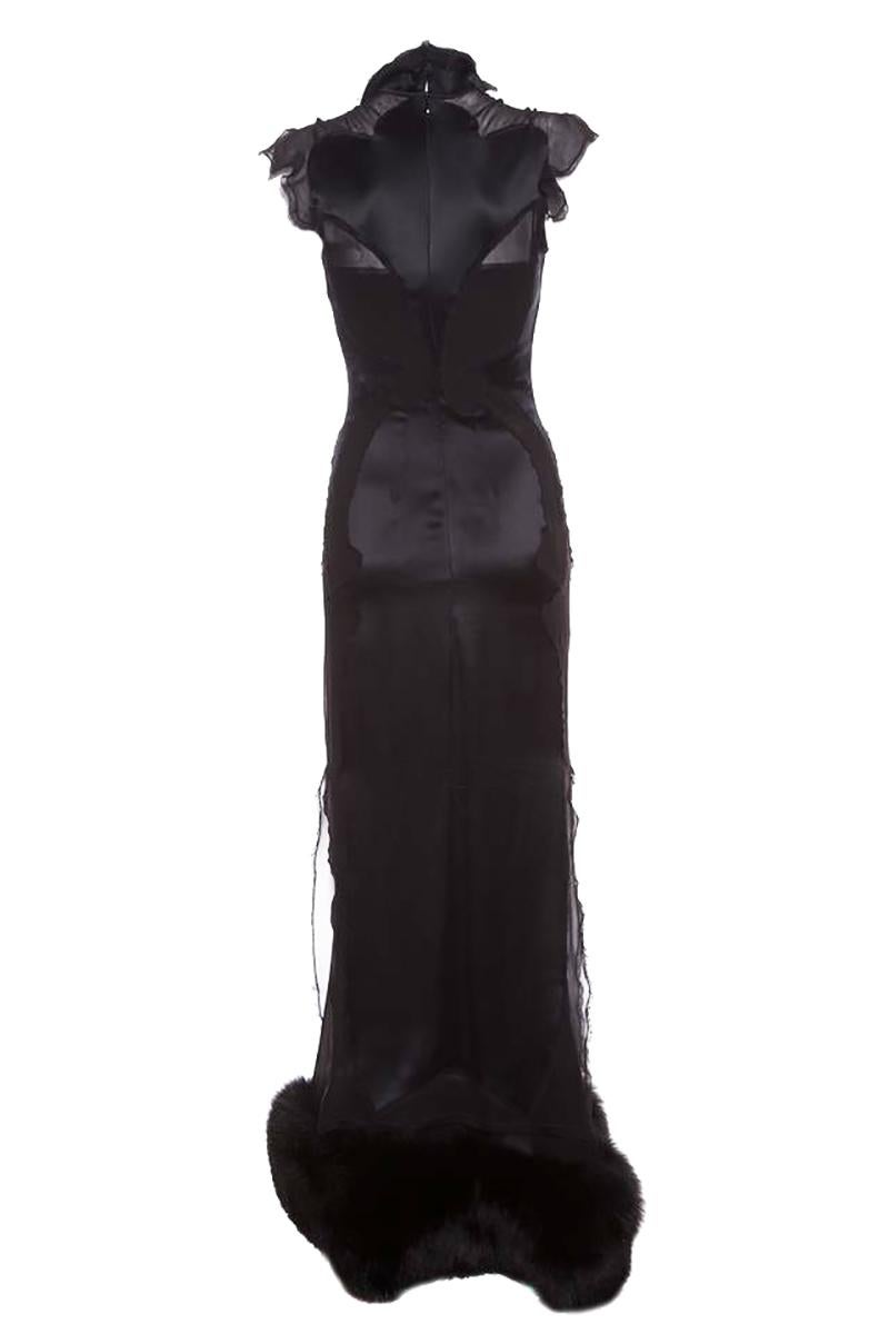 Tom Ford for YSL Black Silk Gown, F / W 2004  In Excellent Condition In Montgomery, TX