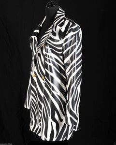 NEW VERSACE VERSUS MEN'S WATERPROOF ZEBRA PRINT COAT for MEN
