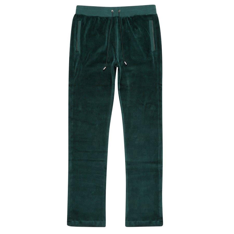 New Versace Emerald Green Velvet Lounge Pants for Men