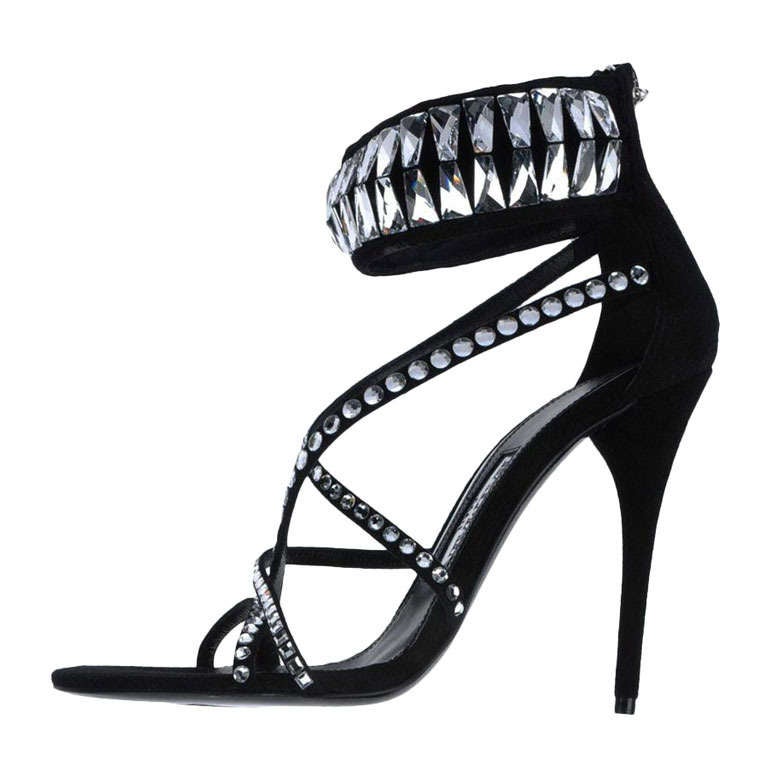 balmain crystal heels