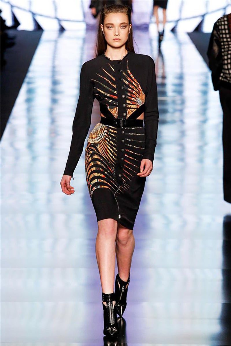 New ETRO Runway CUT OUT DRESS with LEATHER BELT 2