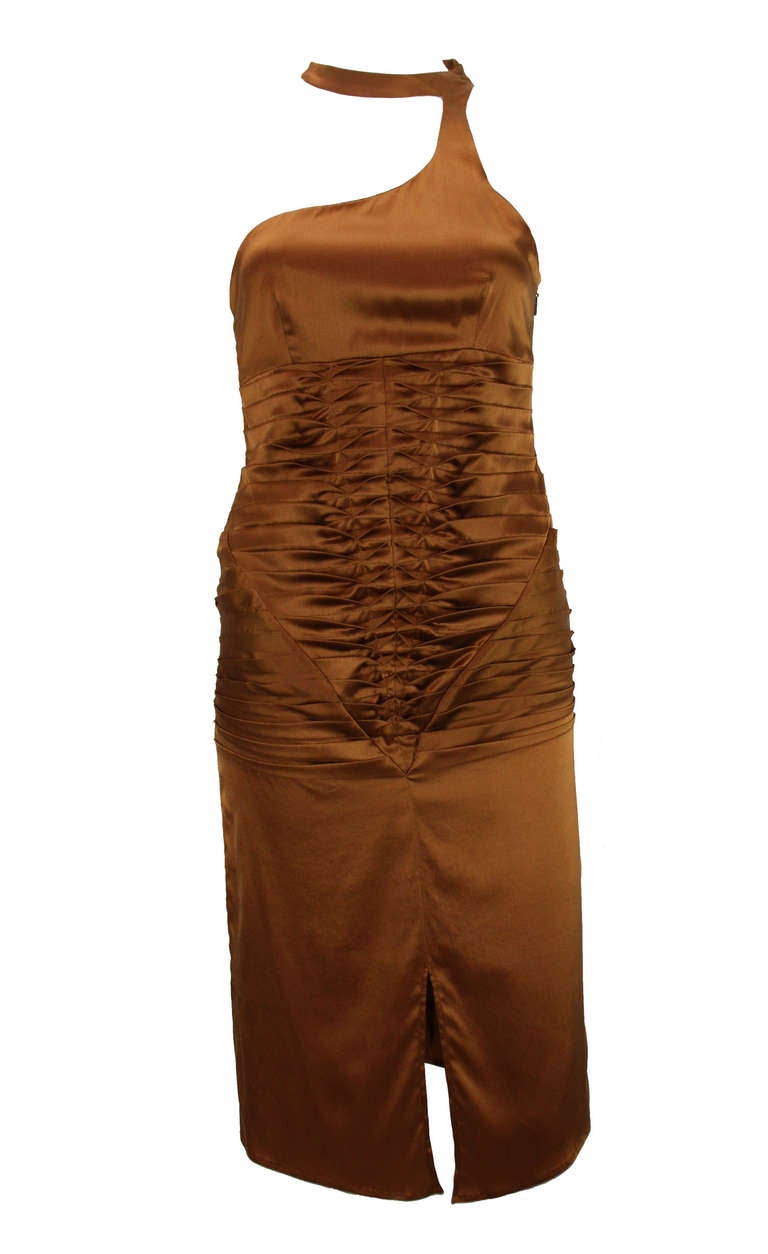 Tom Ford for Gucci Silk Dress

 2003 Collection

Italian Size 40

Copper color

91% Silk, 9% spandex

Excellent condition.