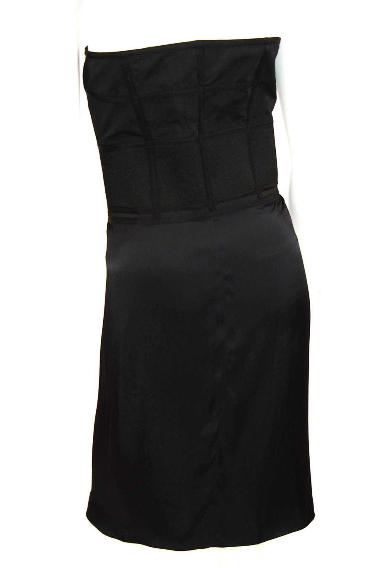 Black New BALENCIAGA CORSET BLACK DRESS