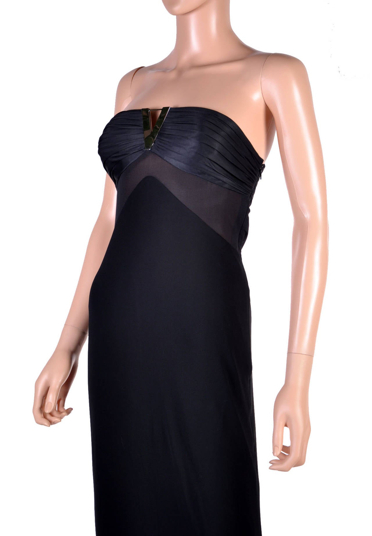 black versace gown