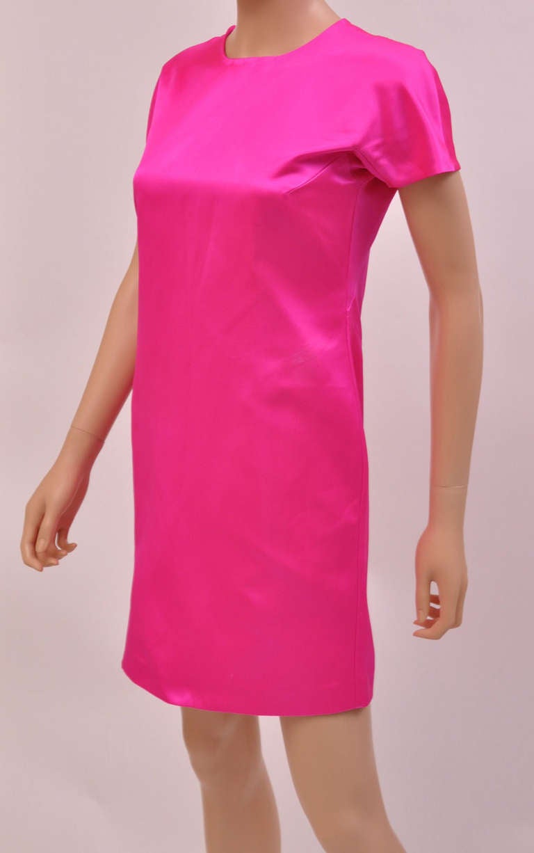 Women's F/W 2001 Tom Ford for Gucci Hot Pink Dress with Exposed Zipper
