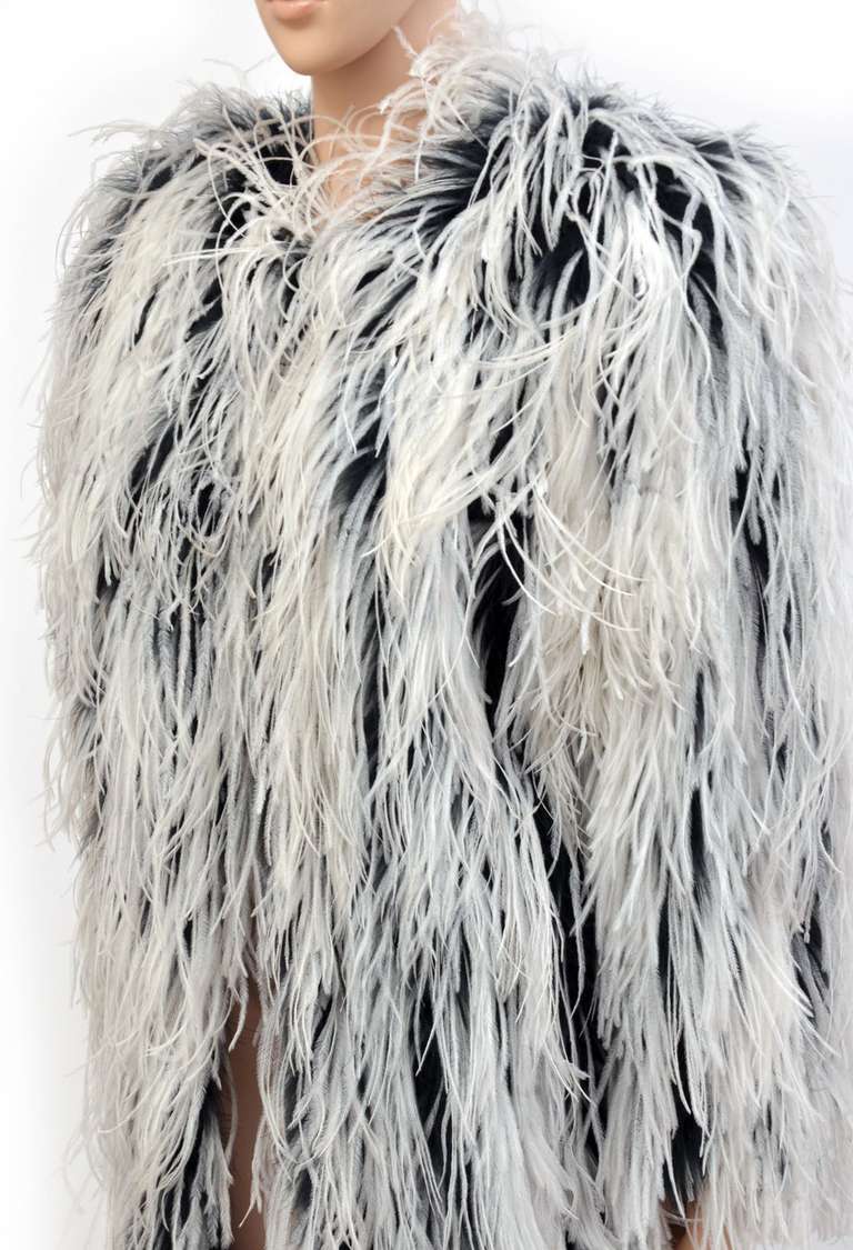 RARE 60-s YSL ostrich feather coat at 1stdibs