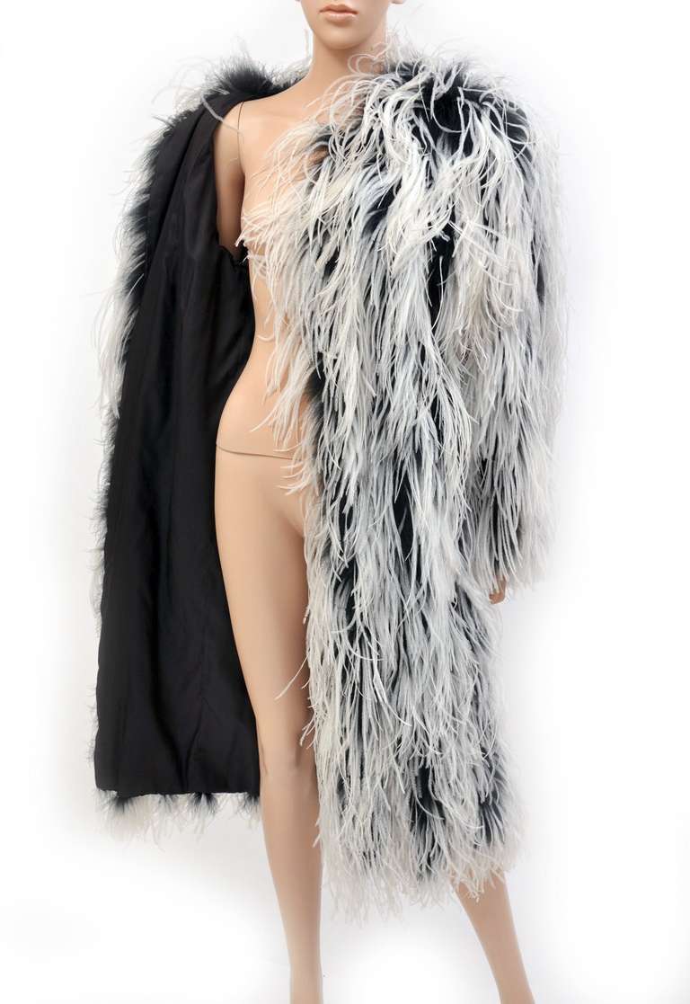 RARE 60-s YSL ostrich feather coat 1